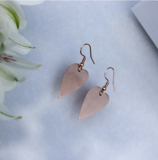 Amour Rose Gold Small Earrings - Image 2