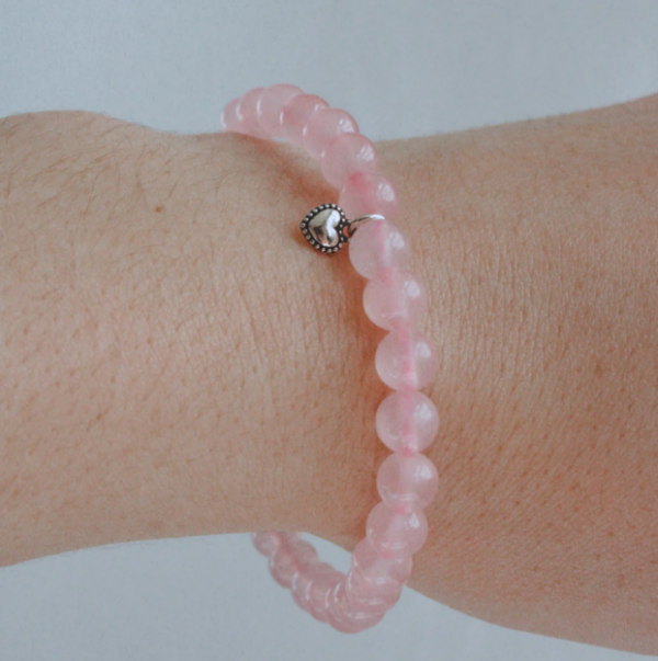 La Pierre Rose Quartz Bracelet Stretchy