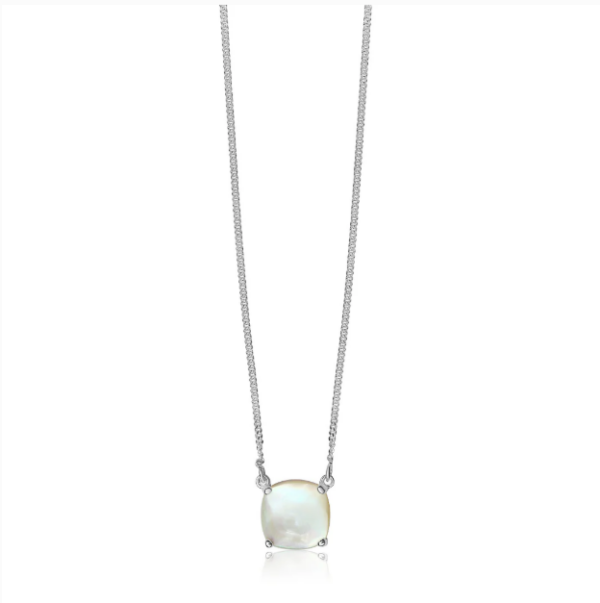 La Stele Mother of Pearl Square Dome Necklace - Image 2