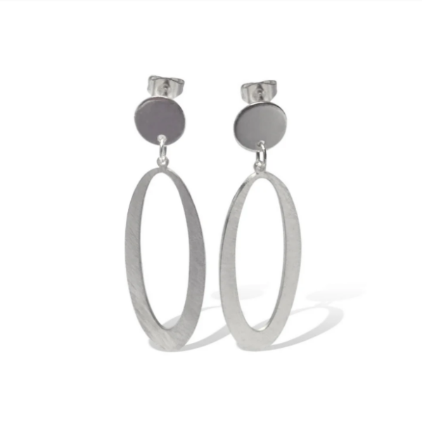 Ovale Oval Silver Earrings