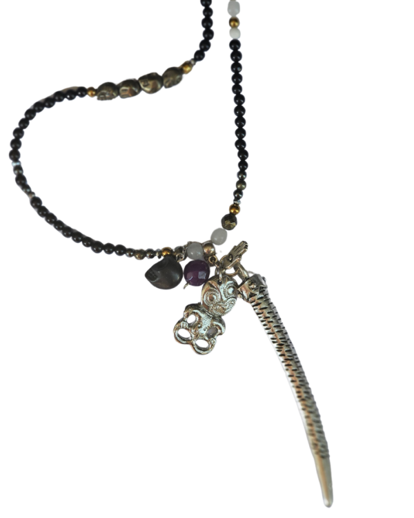 Boho Pyrite Necklace with charms